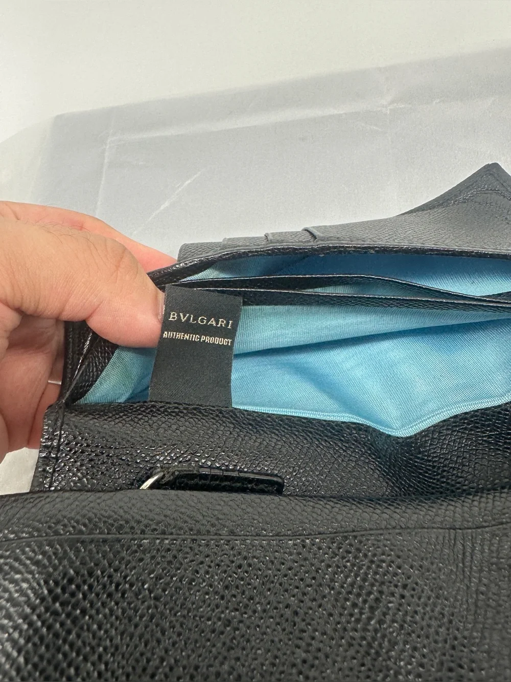Bvlgari Long Wallet Bvlgari Bulgari Bifold Long Wallet Grain leather